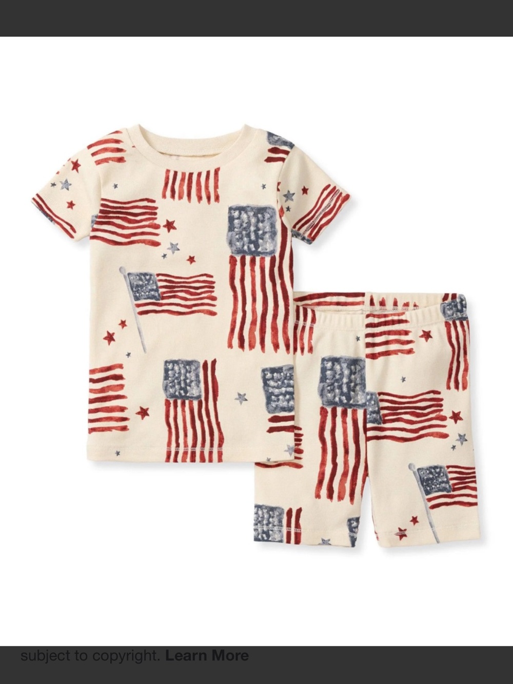 *ISO* Burt’s Bees American Flag Kids Pajamas